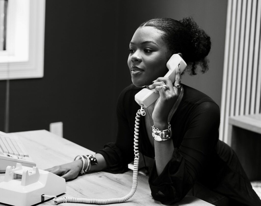 A lead follow-up assistant calling her leads